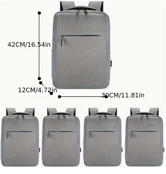 business commute computer bag travel backpack softshell and nylon material (gray)