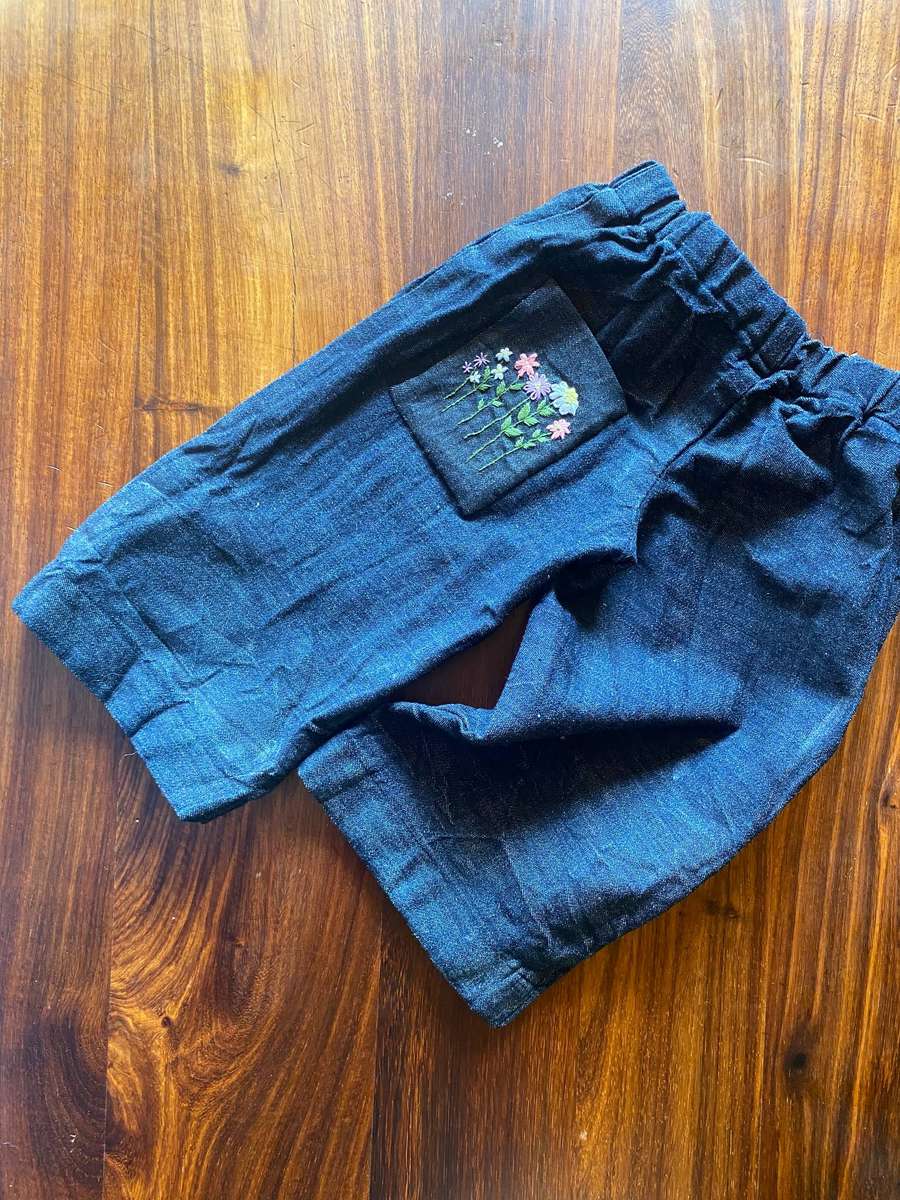 Denim wide leg pants for kids aged 2-3 years - Durable & Stylish