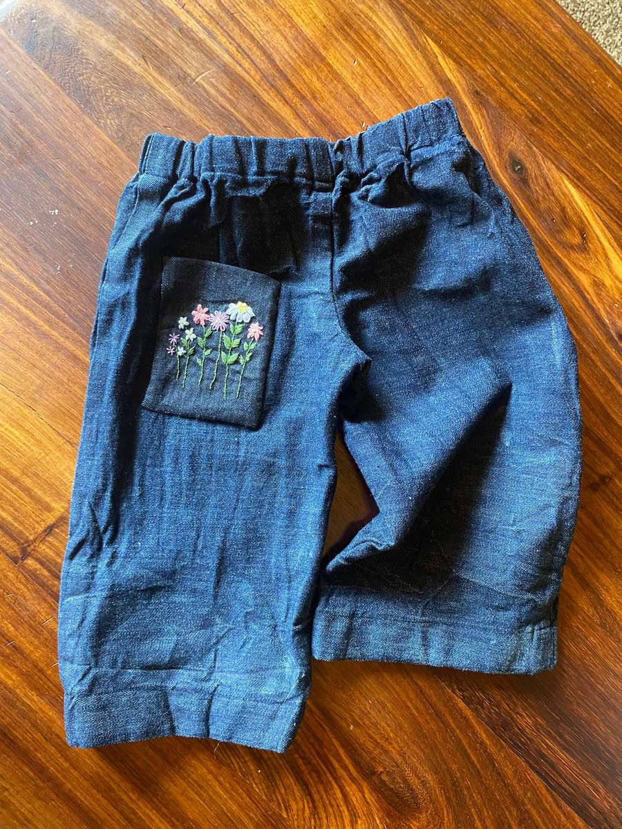 Denim wide leg pants for kids aged 2-3 years - Durable & Stylish