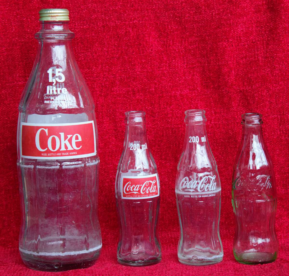 Coca Cola Bottles x 4