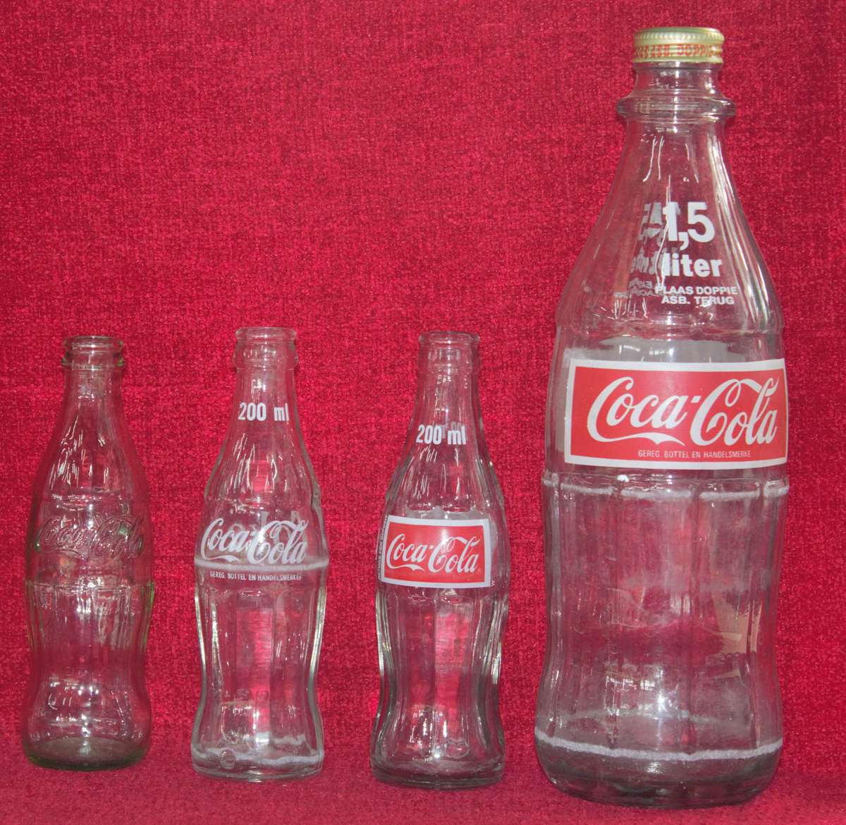 Coca Cola Bottles x 4