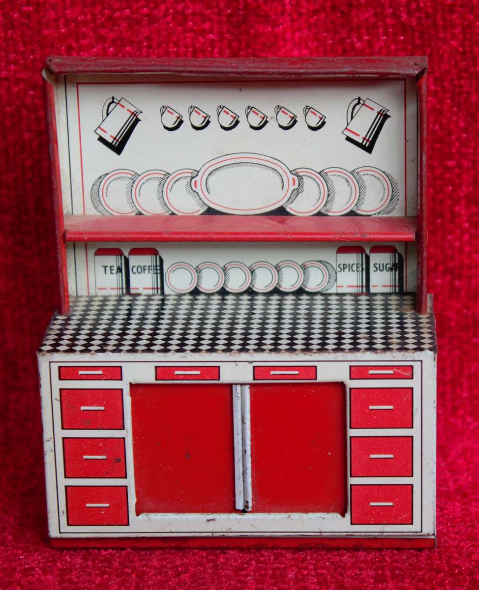 Tin Kitchen Dresser (1950s) Made in Great Britain