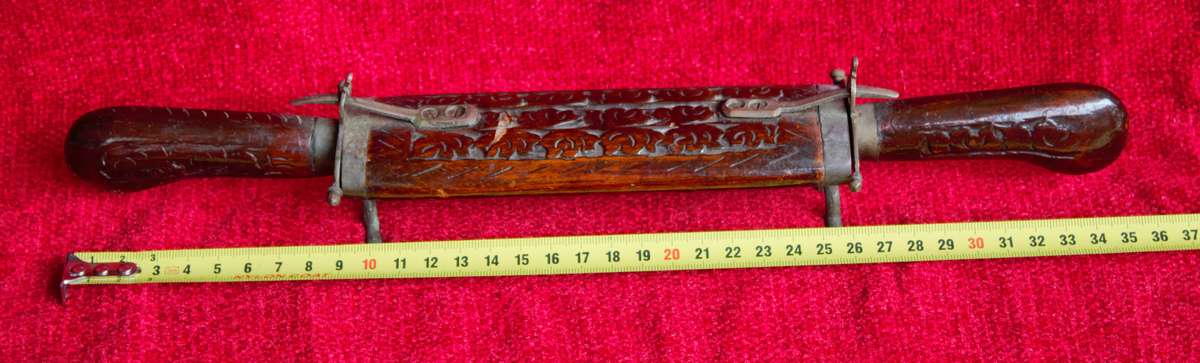 Carving Set in Teak and Brass Sheath - Made in India