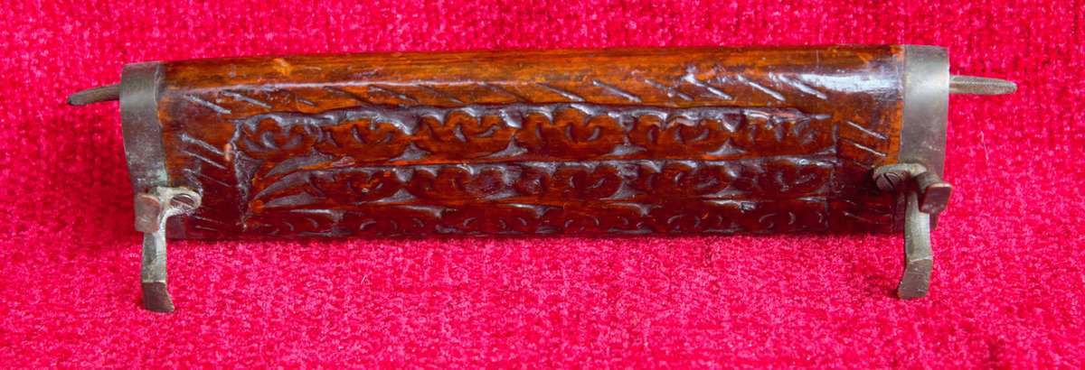 Carving Set in Teak and Brass Sheath - Made in India