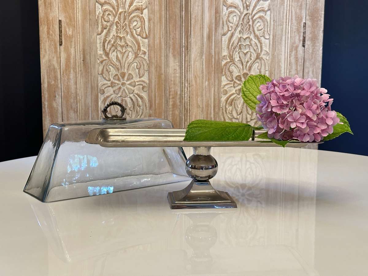 Elegant Designer Tiered Statement Display with Glass Dome