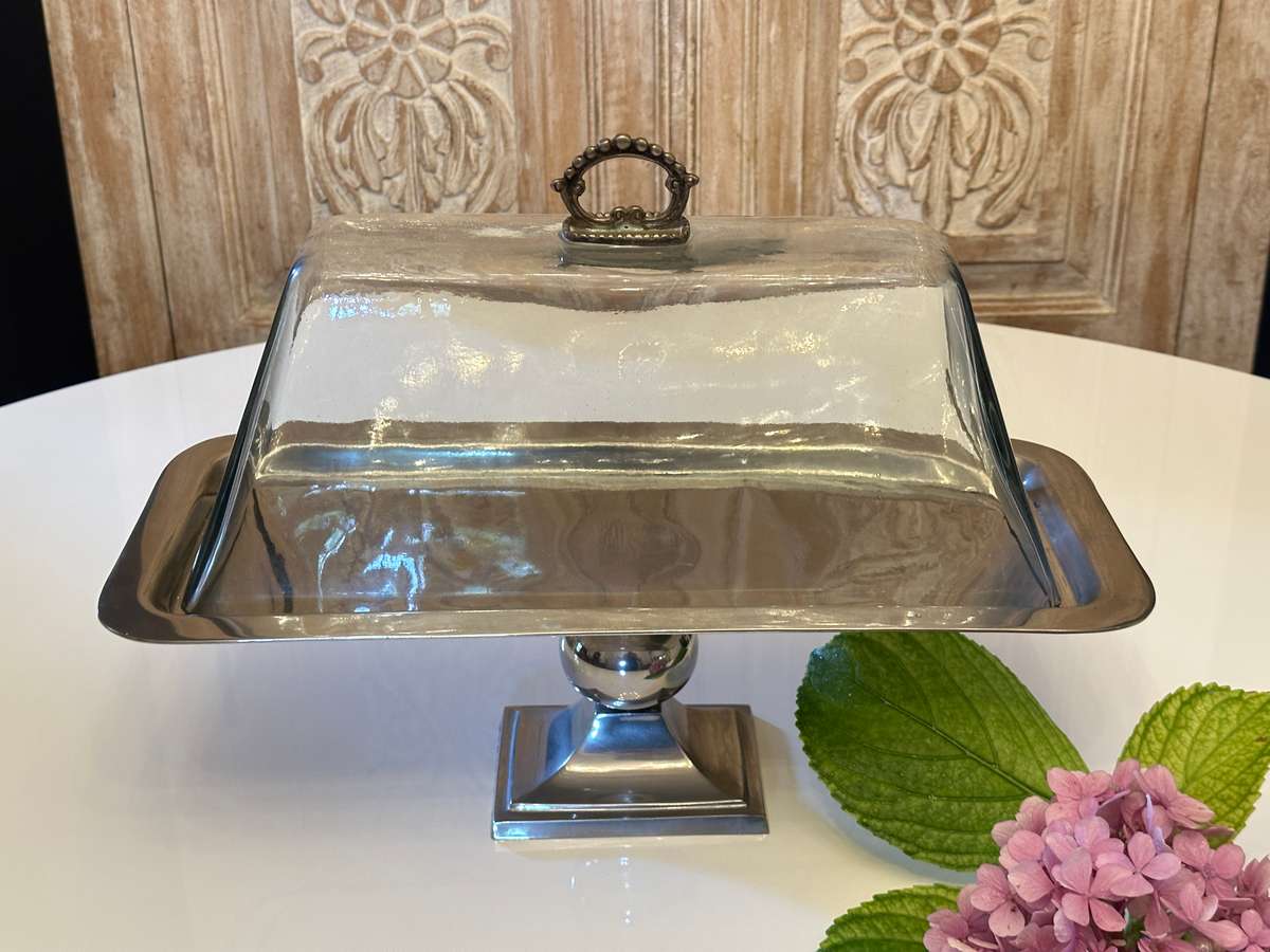 Elegant Designer Tiered Statement Display with Glass Dome