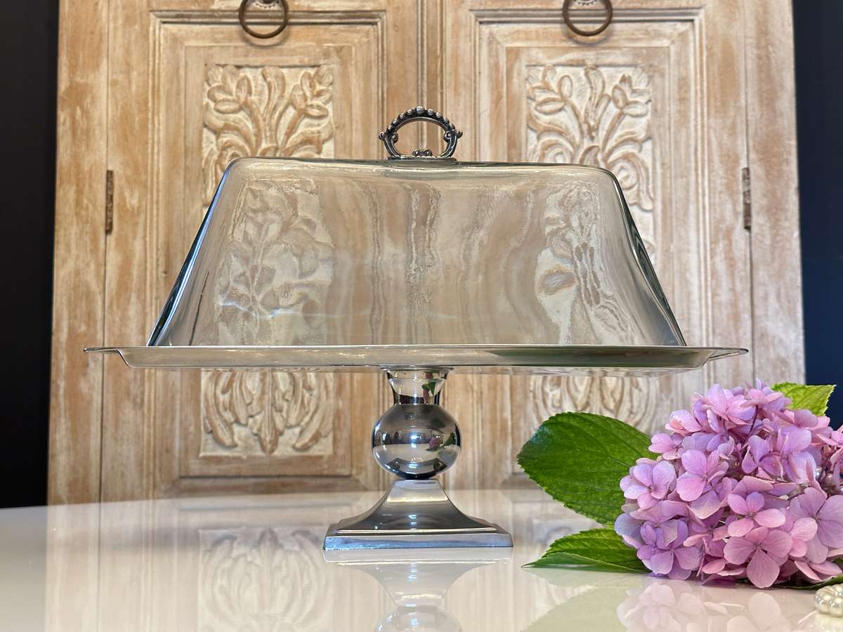 Elegant Designer Tiered Statement Display with Glass Dome