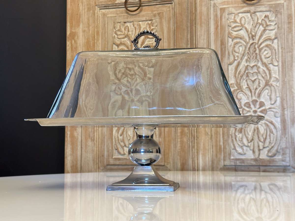 Elegant Designer Tiered Statement Display with Glass Dome