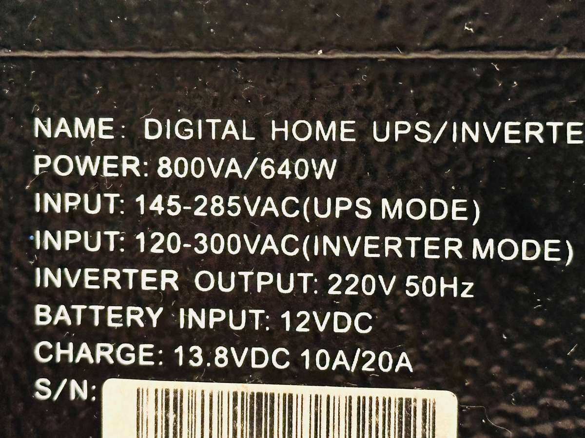 PSS Large 800VA High Capacity Backup Power Inverter