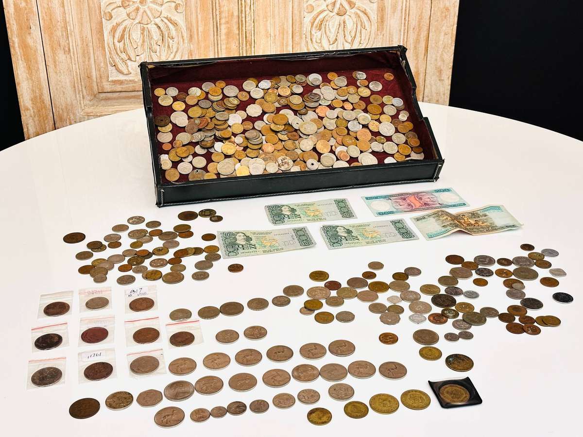 Large Selection of International & South African Coins & Notes
