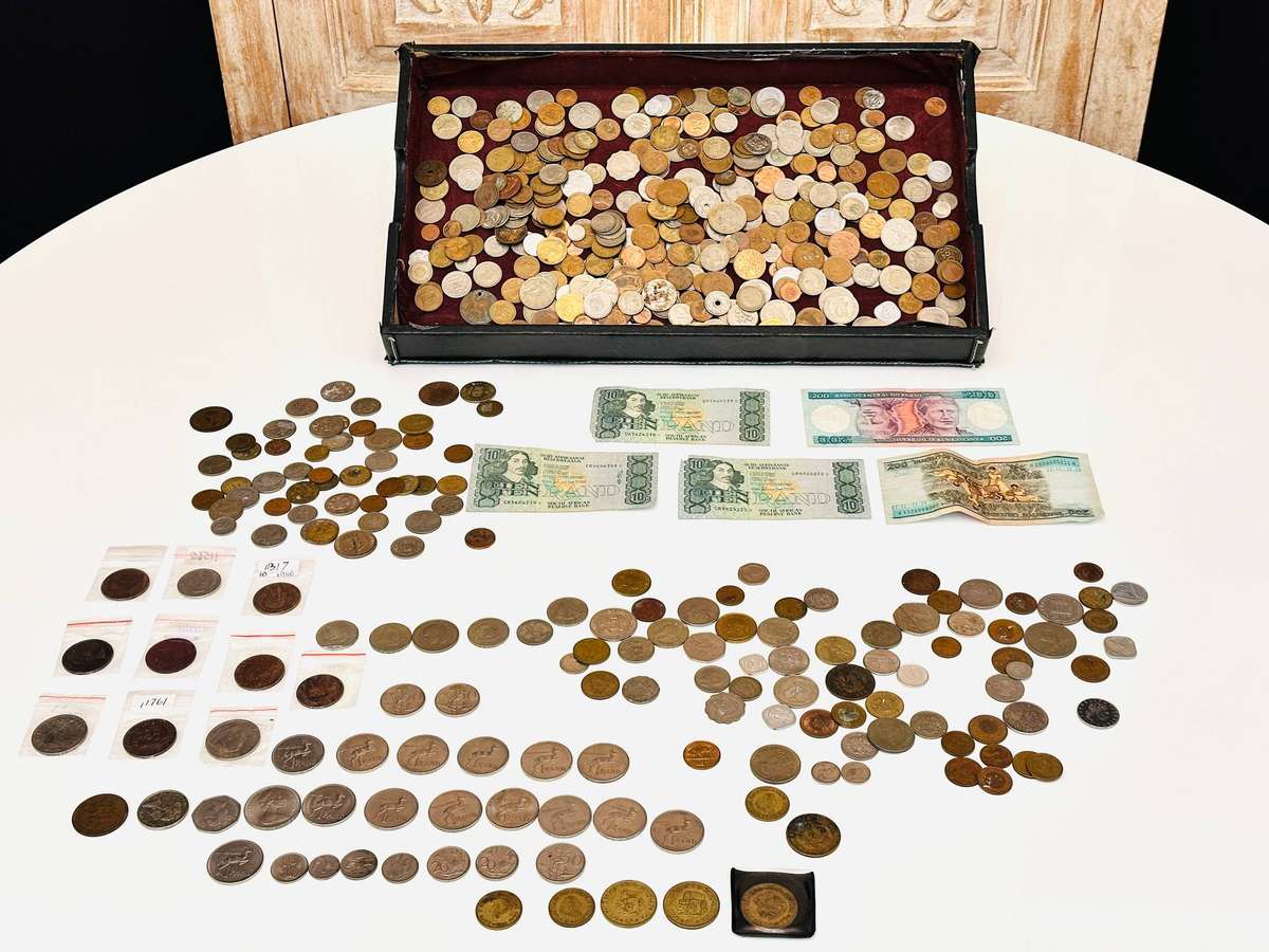 Large Selection of International & South African Coins & Notes