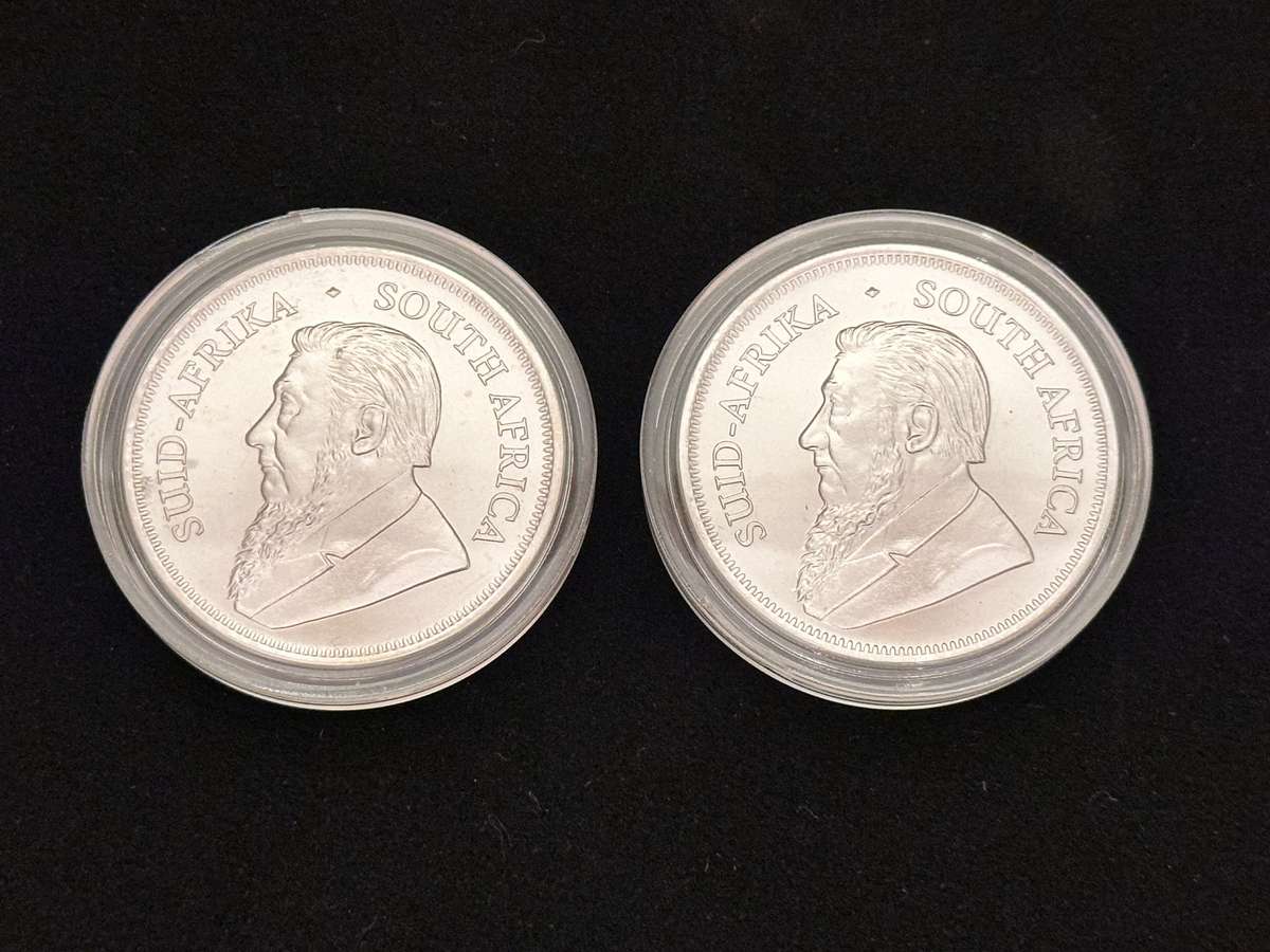 2x 2023 Silver Krugerrands in Capsule - Bid per coin