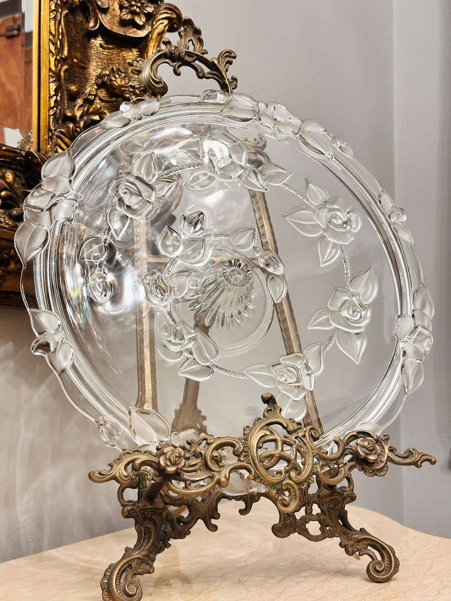 Exquisite Vintage Large Walther Glass Crystal Statement Piece