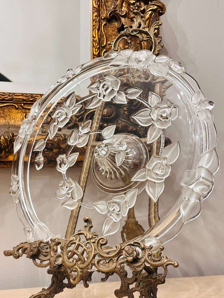 Exquisite Vintage Large Walther Glass Crystal Statement Piece