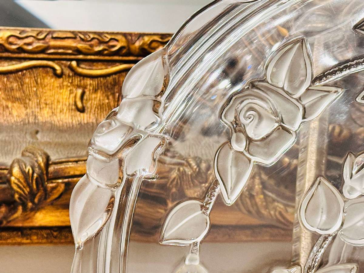 Exquisite Vintage Large Walther Glass Crystal Statement Piece