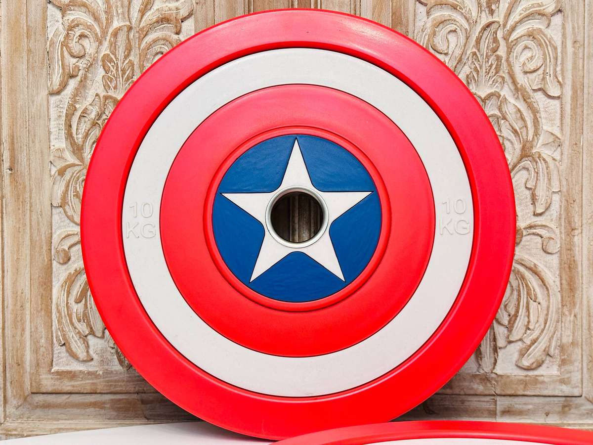 Iconic Limited Edition Captain America Olympic Weight Plates