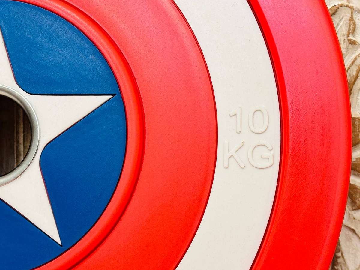 Iconic Limited Edition Captain America Olympic Weight Plates