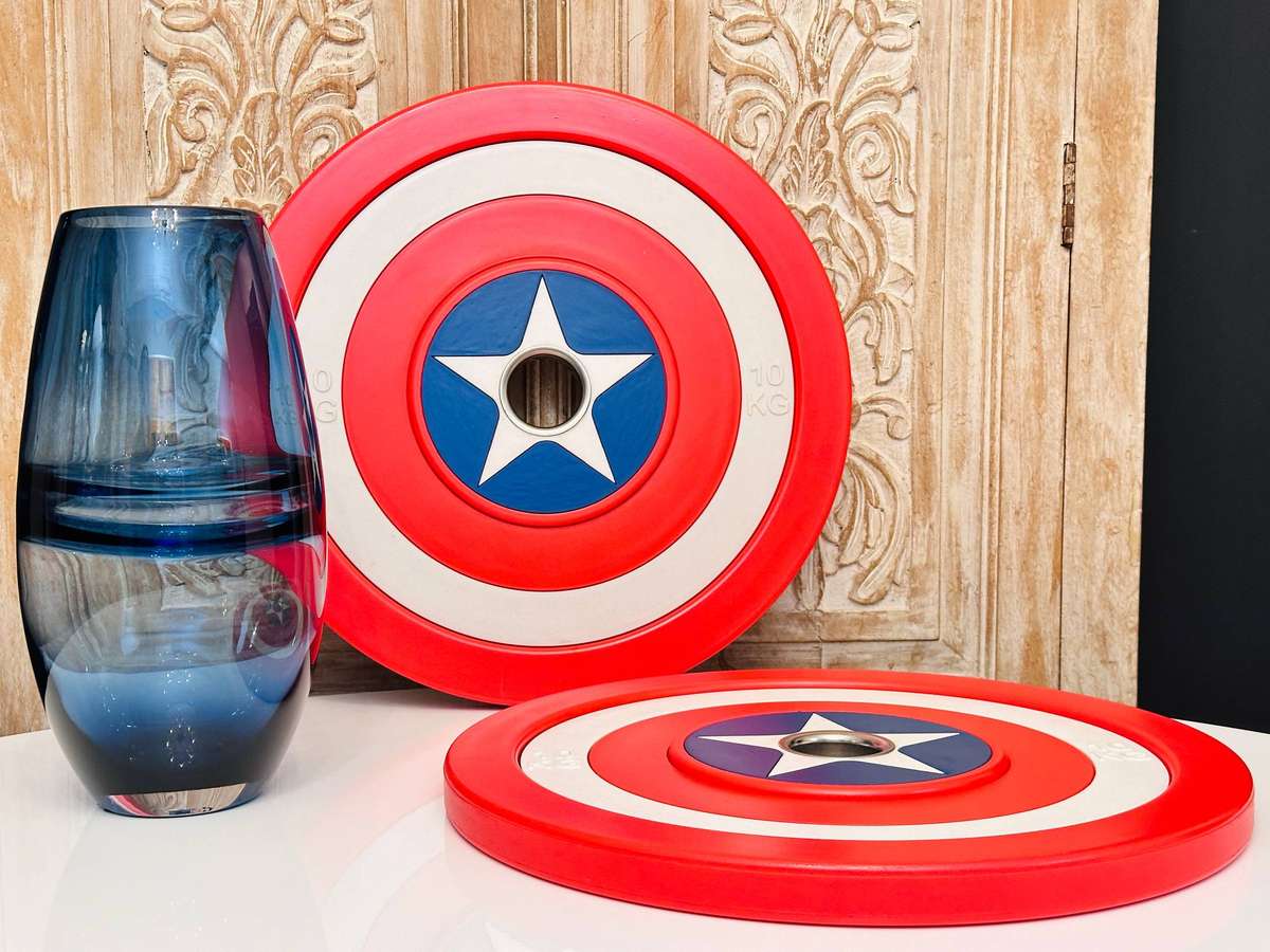 Iconic Limited Edition Captain America Olympic Weight Plates
