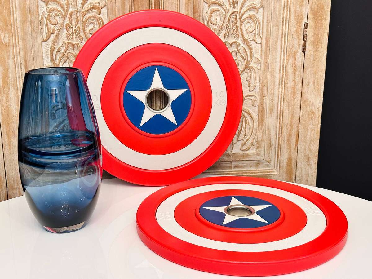 Iconic Limited Edition Captain America Olympic Weight Plates