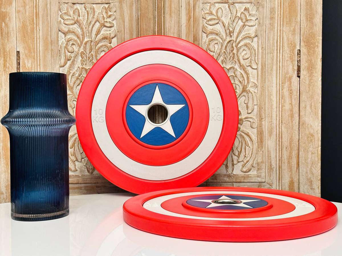 Iconic Limited Edition Captain America Olympic Weight Plates
