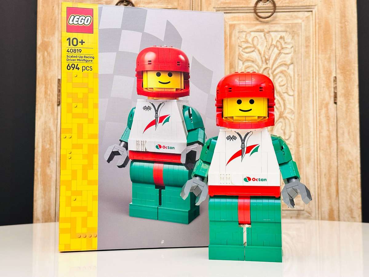 Lego Iconic Upscaled Racing Driver Minifigure Large Collectable Set with Original Box