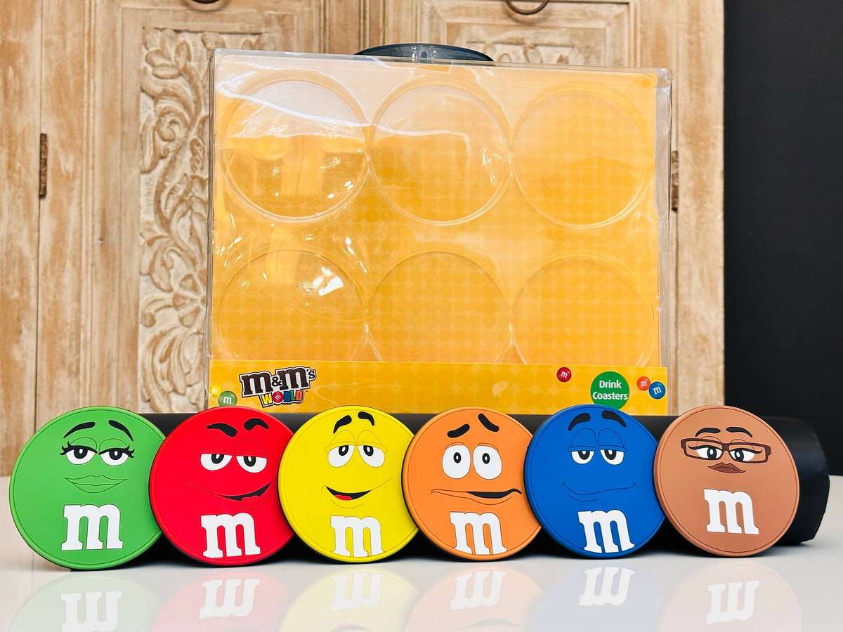 Vintage M&M Collectable Coaster set with Original Box