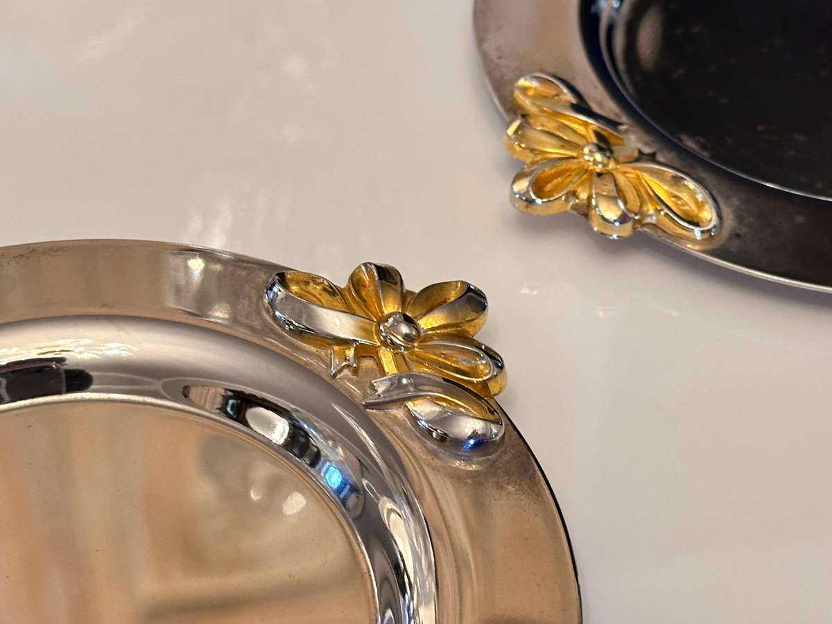 Beautiful Vintage Table setting Glass placement holders- Set of 6