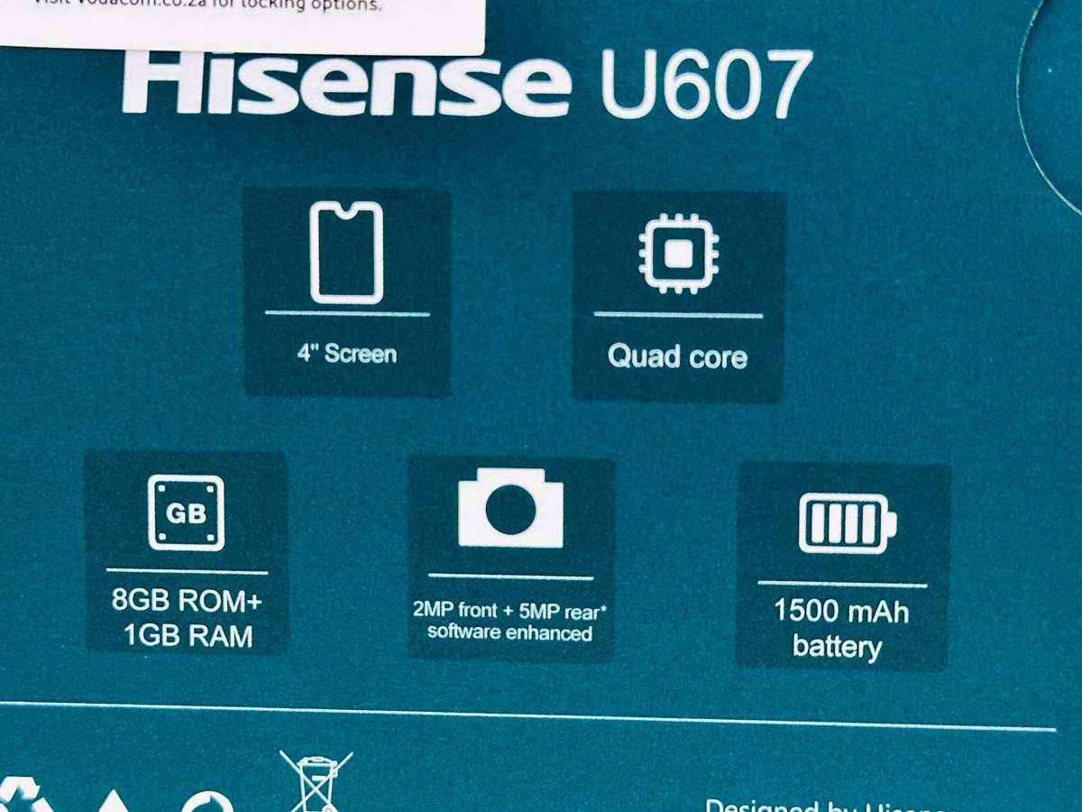 Hisense U607 Smartphone with Original box