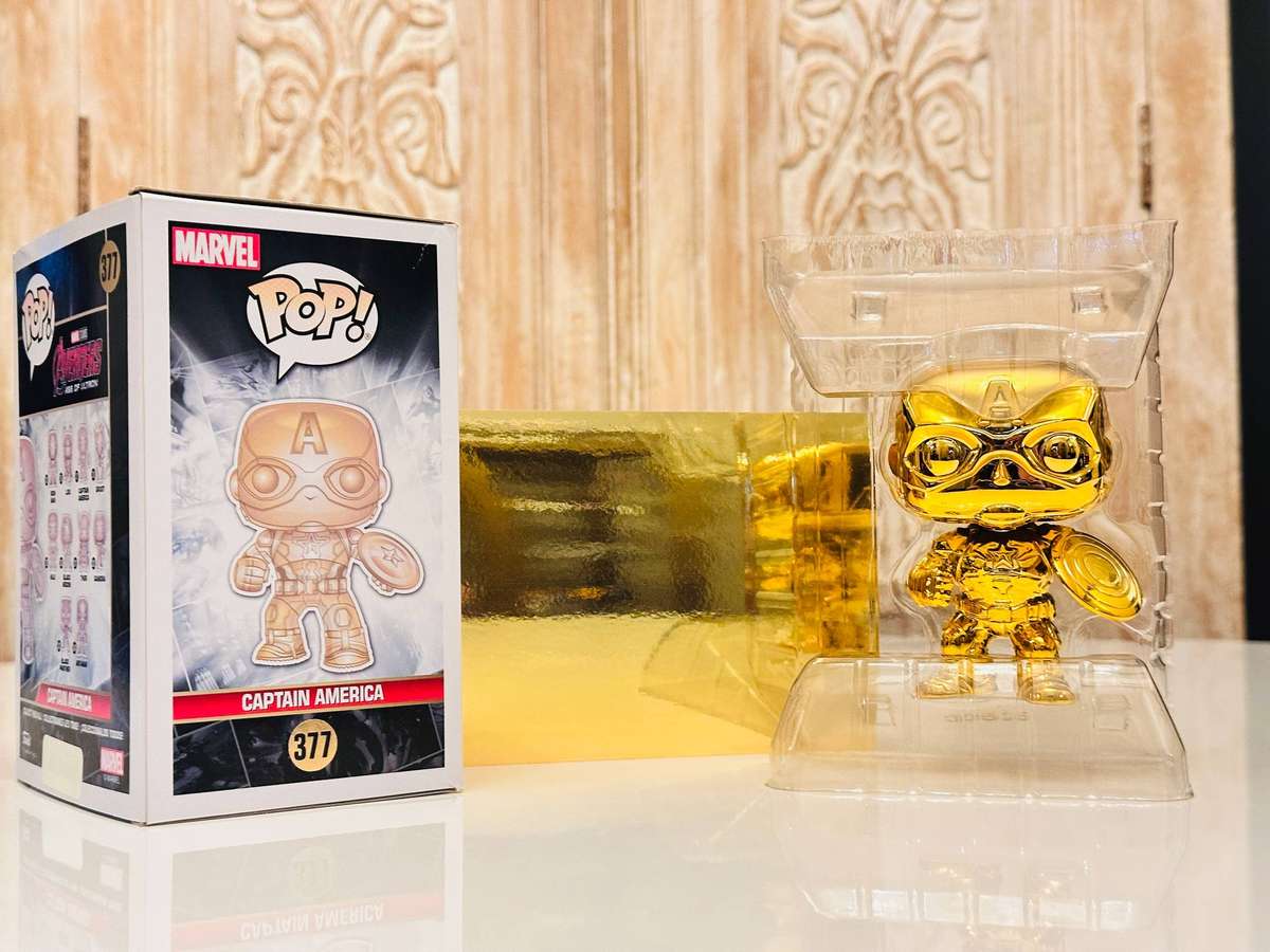 Captain America Marvel 10th Anniversary Rare Special Edition Funko Pop Bobble Head with Box