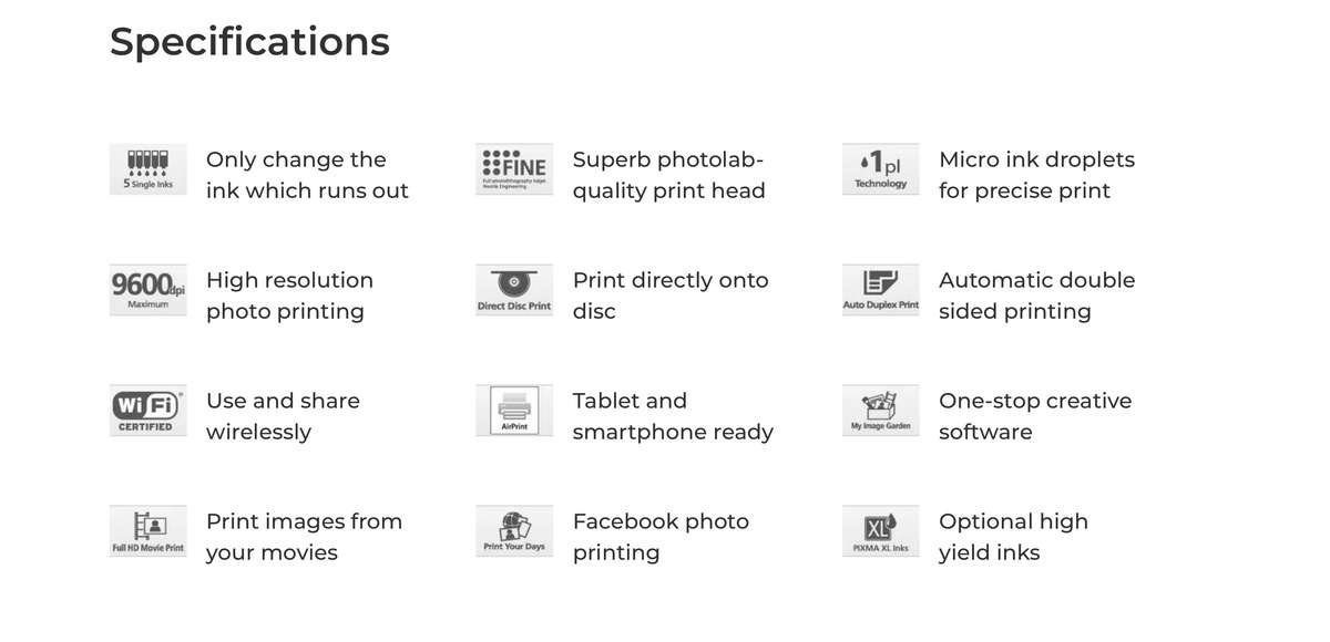 CANON PIXMA IP7240 PRINTER