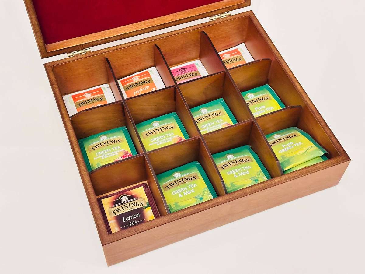 Twinings Exclusive Deluxe Large Wooden Display Tea Box