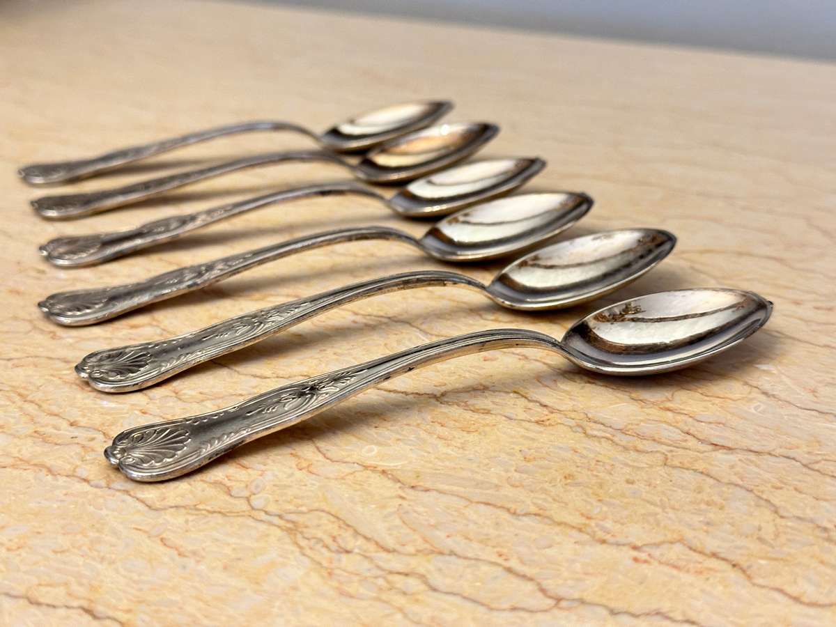 EXQUISITE VINTAGE KINGS PATTERN TEASPOON SET OF 6