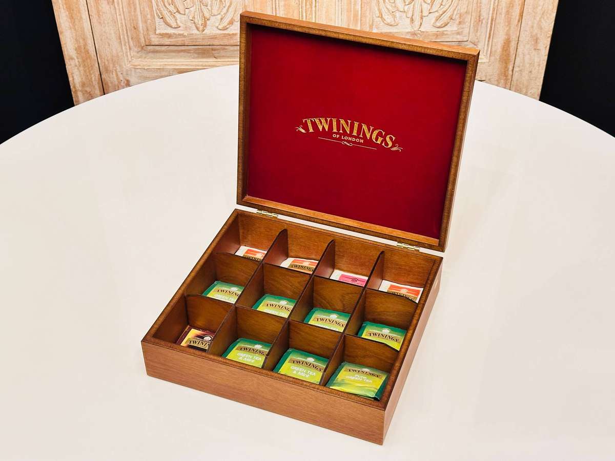 Twinings Exclusive Deluxe Large Wooden Display Tea Box