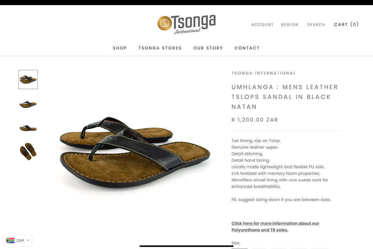 TSONGA Mens Leather Sandals