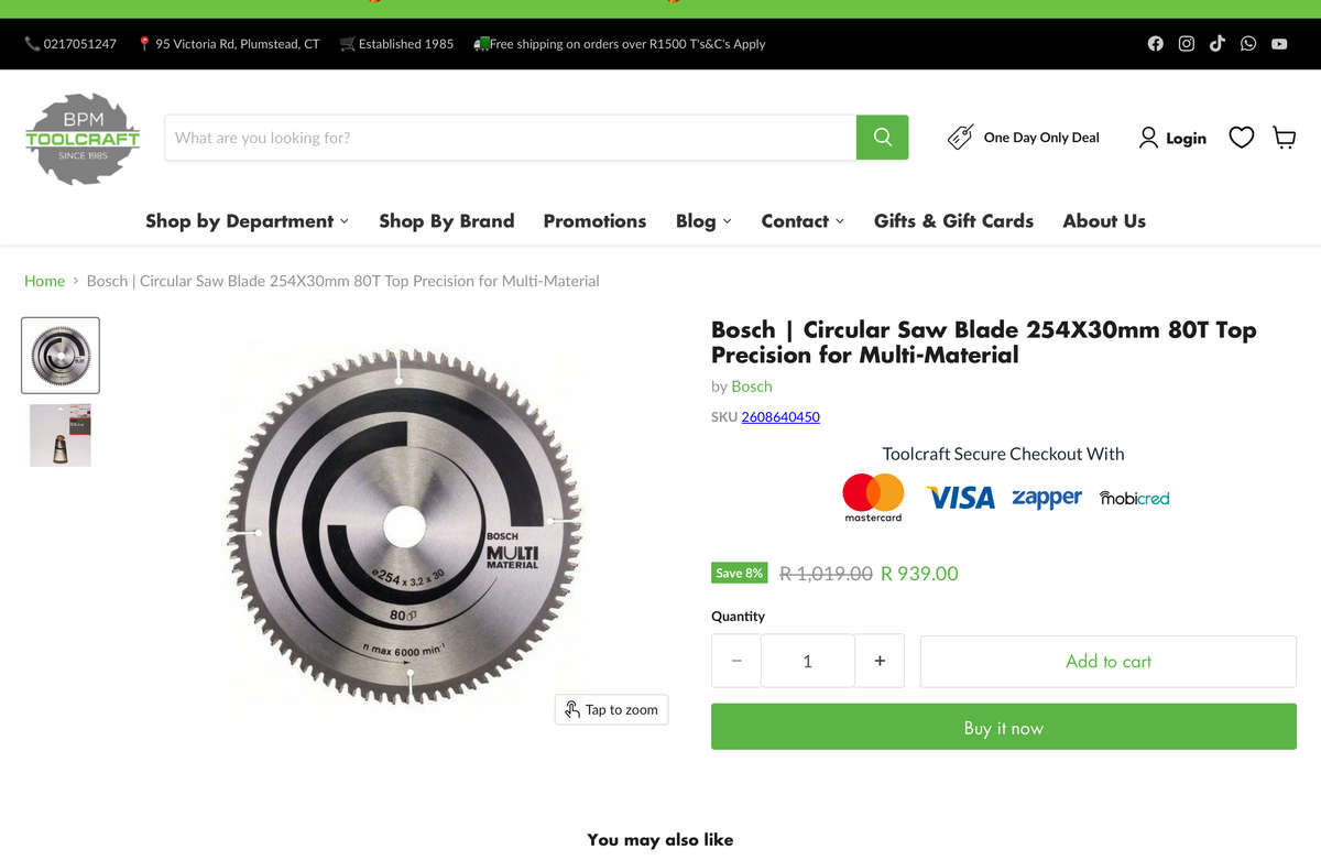 BOSCH Saw Blade 254X30mm Top Precision for Multi-Material