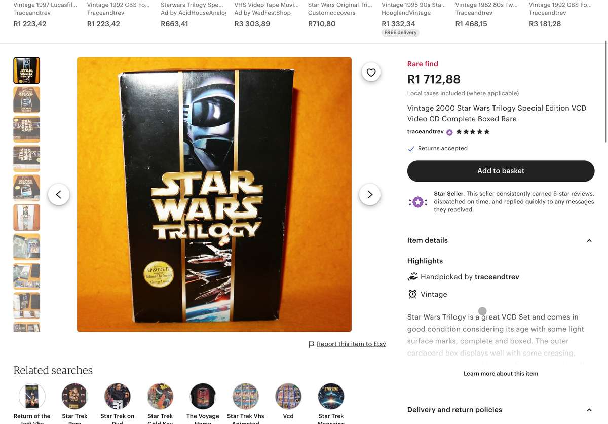 Rare 1997 Vintage Star Wars Trilogy Collection