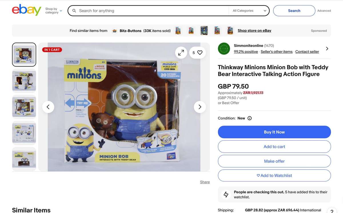 Large Interactive Talking Minion Bob Collectable