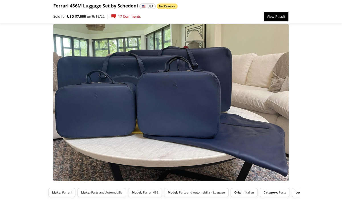 Ferrari 456M Vintage Schedoni Handcrafted Leather Bag