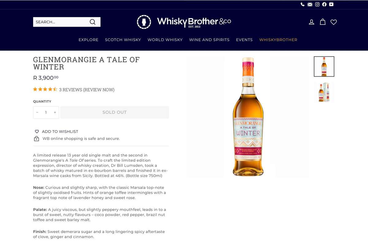 Glenmorangie Limited Edition - A Tale Of Winter - Single Malt Scotch Whisky in Box