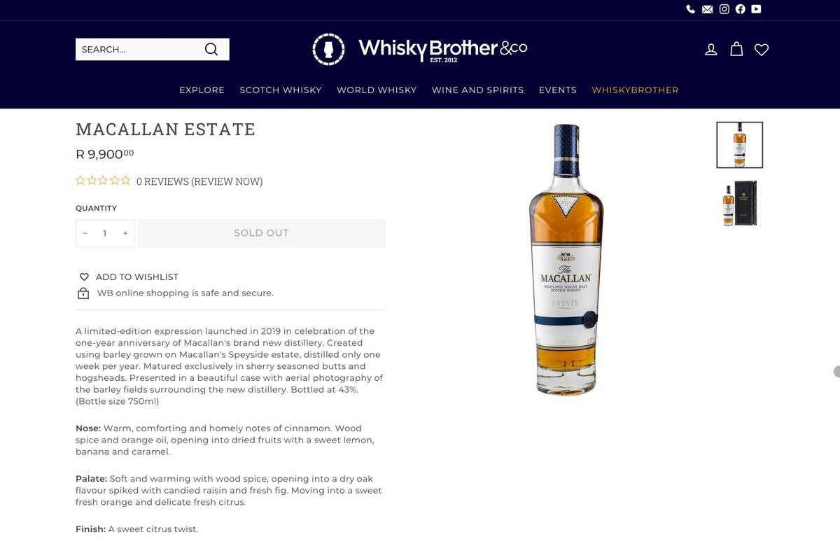 The Macallan Estate Ultimate Collectors Limited Edition in Presentation Case