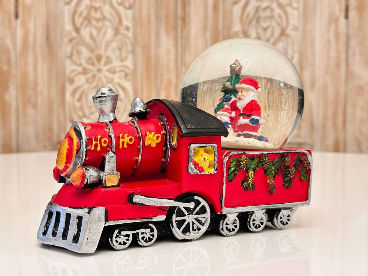 Vintage Signature Holiday Collection Large Musical Train Snow Globe with Lights
