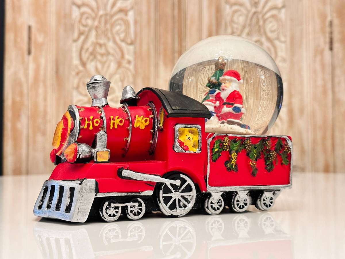 Vintage Signature Holiday Collection Large Musical Train Snow Globe with Lights