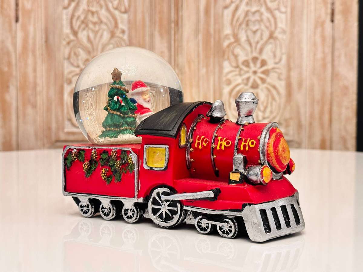 Vintage Signature Holiday Collection Large Musical Train Snow Globe with Lights