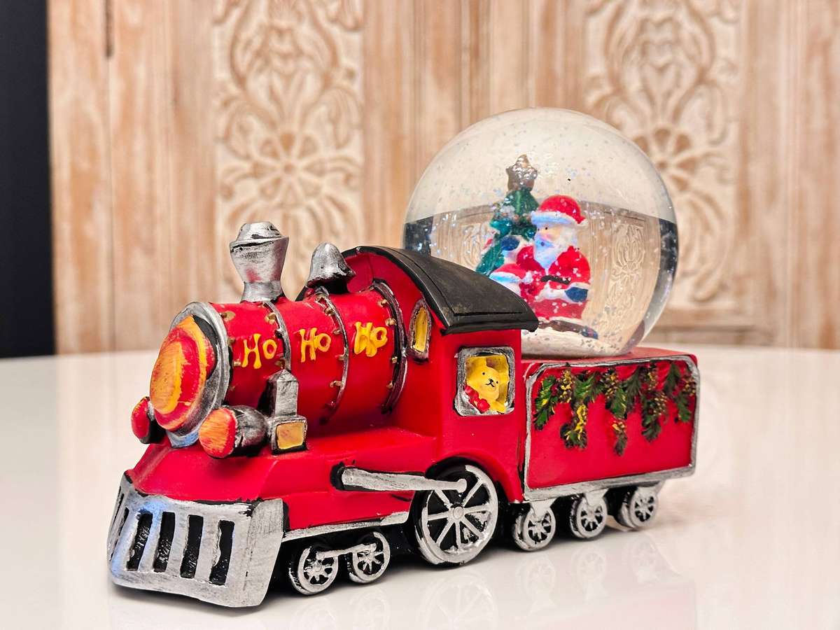 Vintage Signature Holiday Collection Large Musical Train Snow Globe with Lights