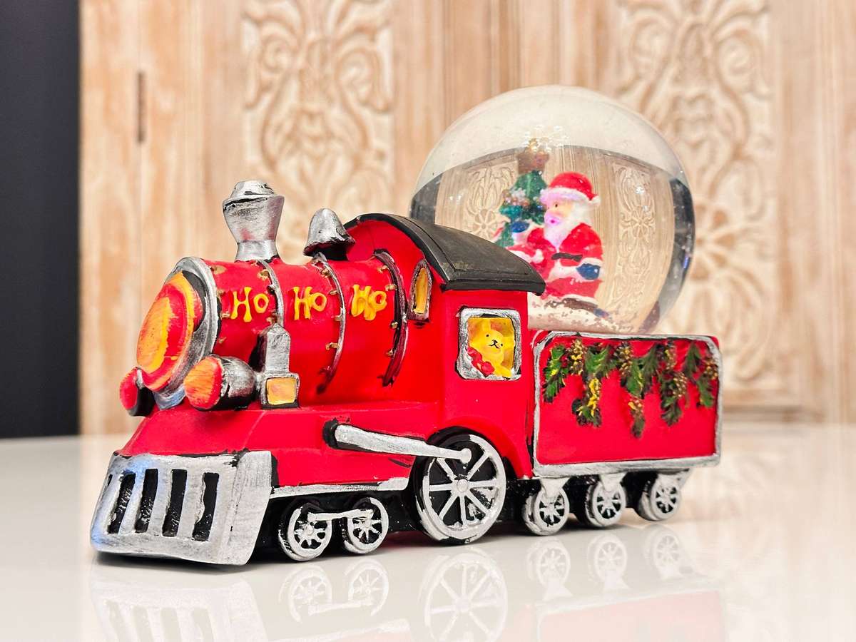 Vintage Signature Holiday Collection Large Musical Train Snow Globe with Lights