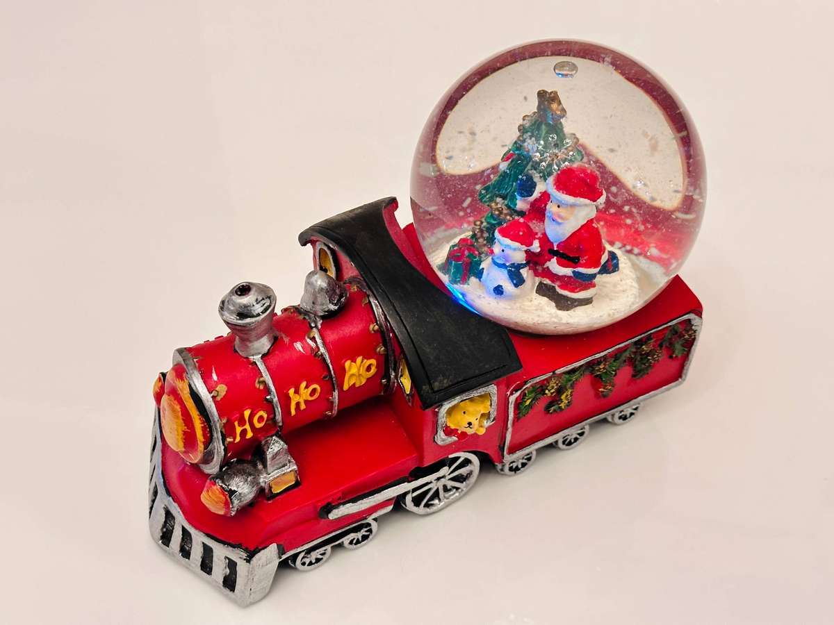 Vintage Signature Holiday Collection Large Musical Train Snow Globe with Lights