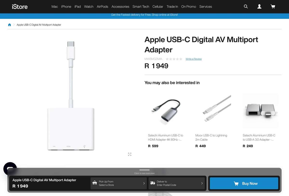 Apple Original USB-C /USB HDMI Digital AV Multiport Adapter