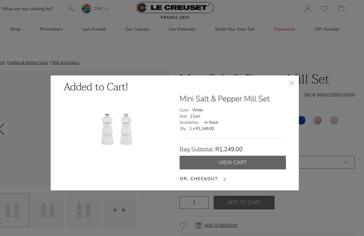 Le Creuset Salt and Pepper Mill Set