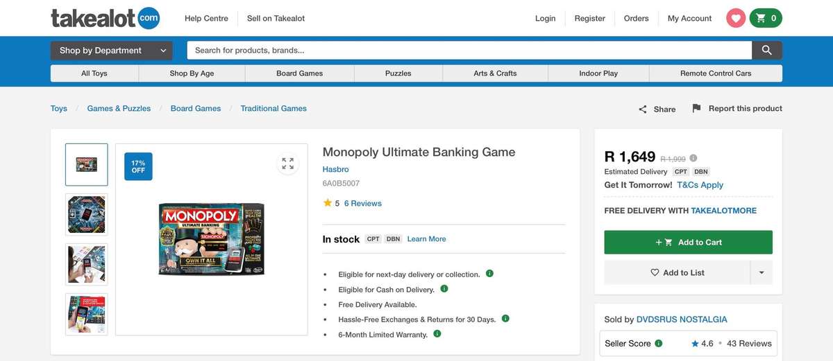 Monopoly Ultimate Electronic Banking in Original Box