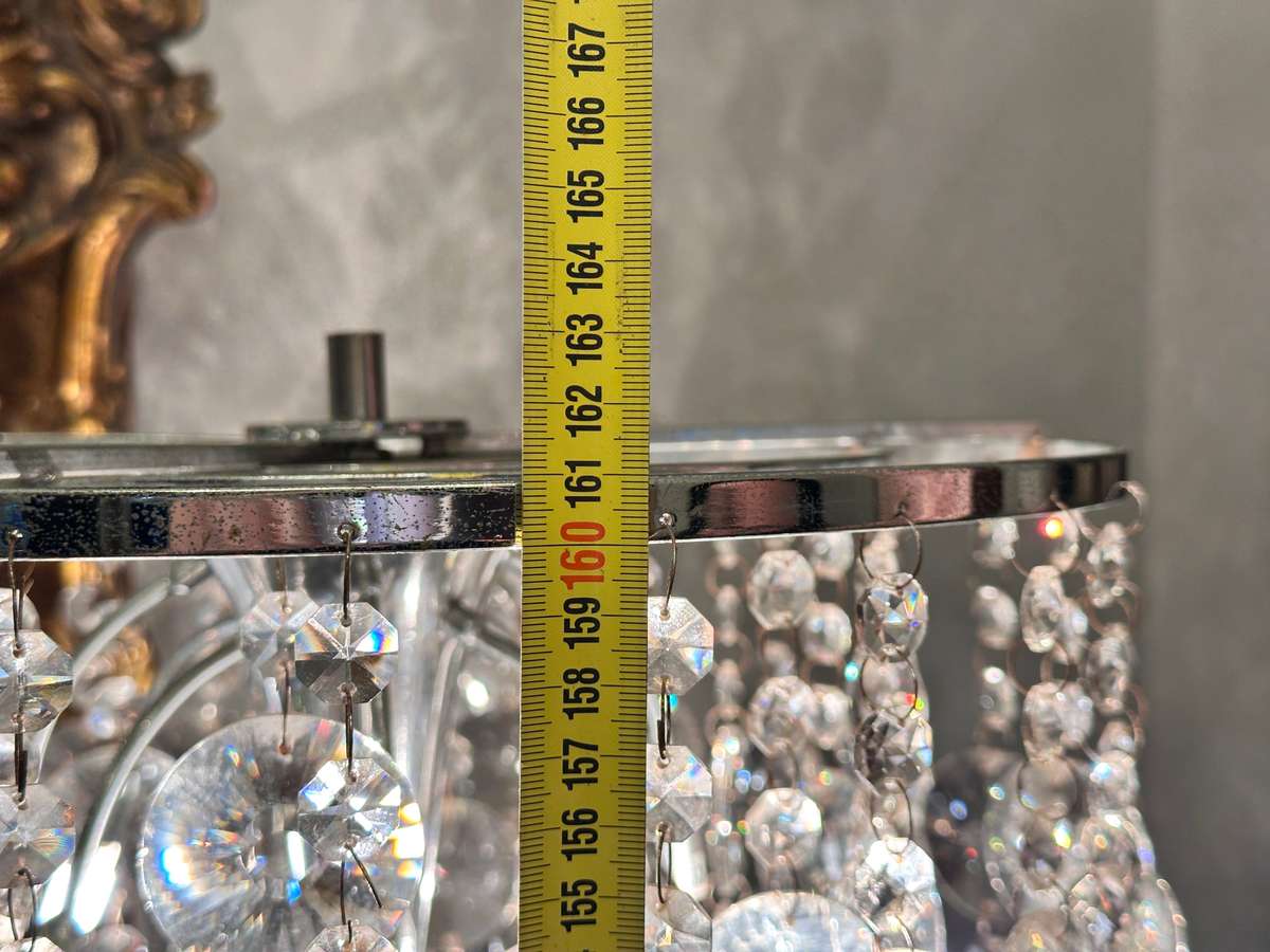 Opulent CRYSTAL Statement Floor standing Lamp With Marble Base